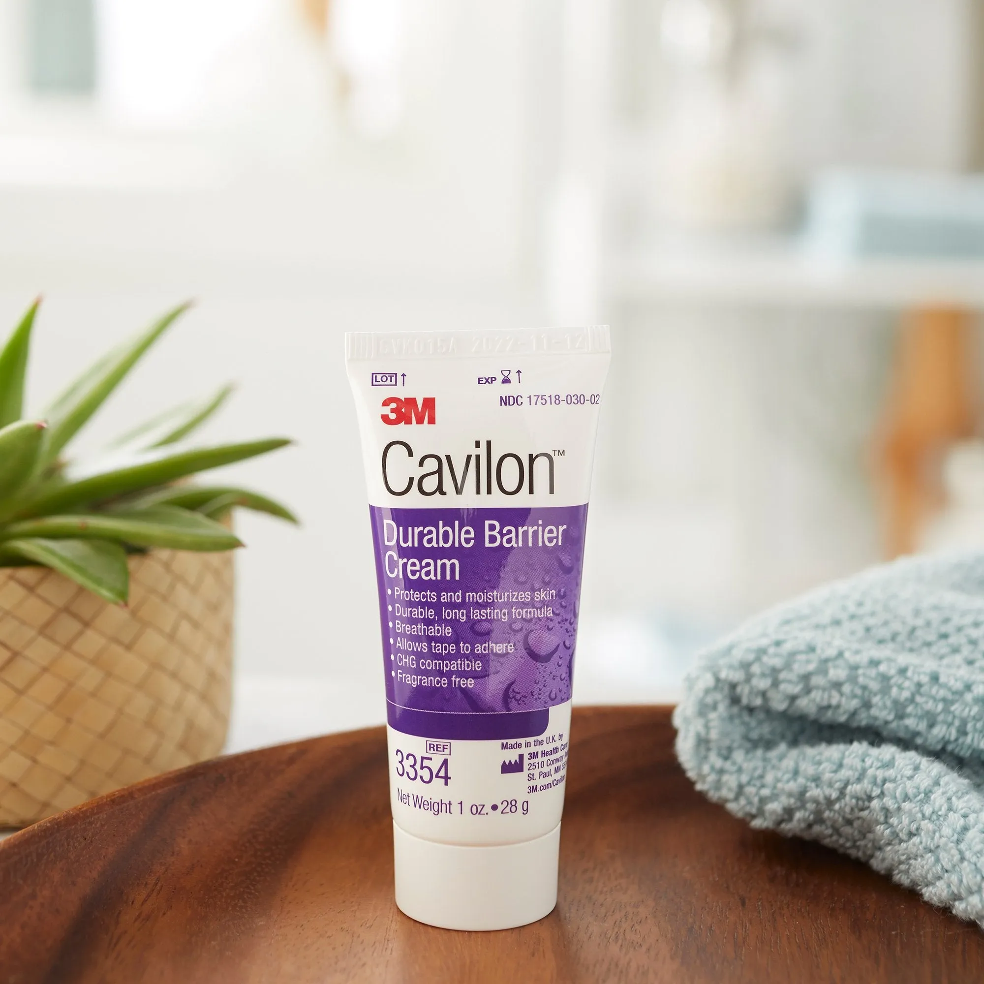 3M Cavilon Skin Protectant, Unscented Cream, 28 Gram Tube, 1 Case of 48