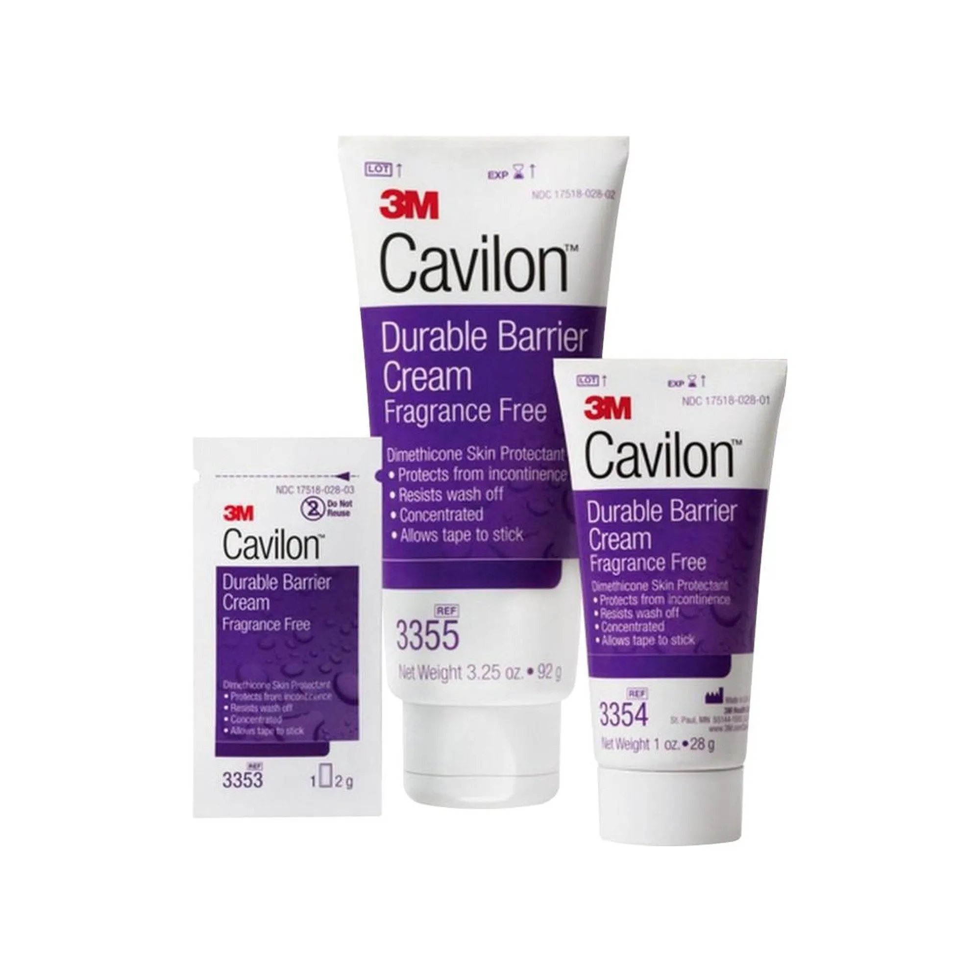 3M Cavilon Skin Protectant, Unscented Cream, 28 Gram Tube, 1 Case of 48