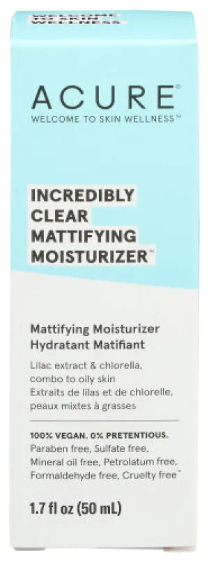 Acure - Moisturizer Mattifying, 1.7 Fo - Pack of 1