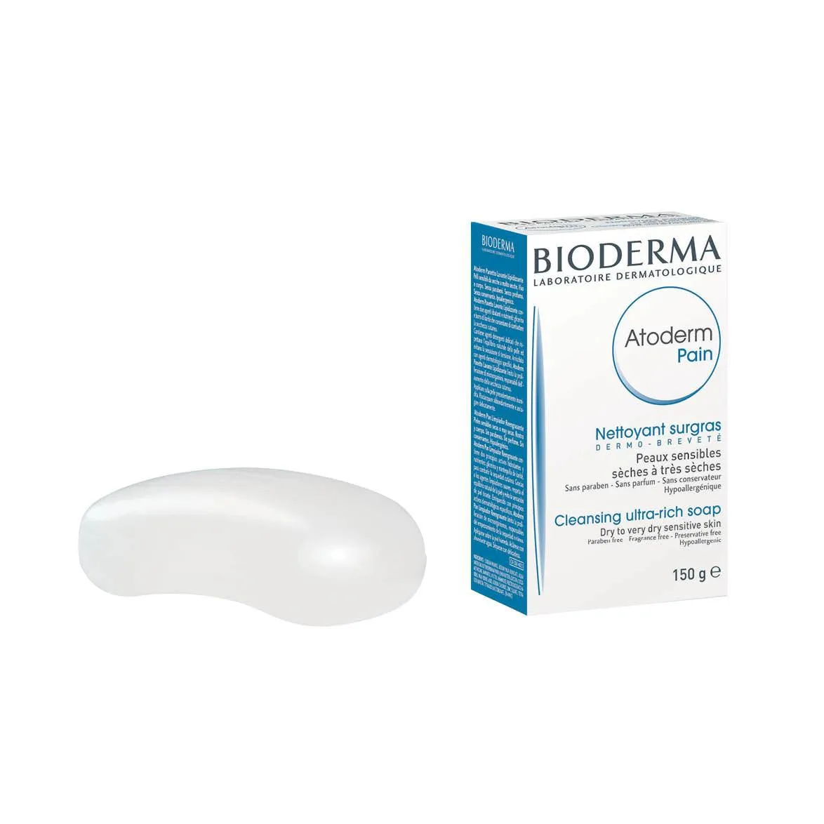 Atoderm Intensive Pain - Ultra-Soothing Cleansing Bar for Very Dry Irritated to Atopic Sensitive Skin