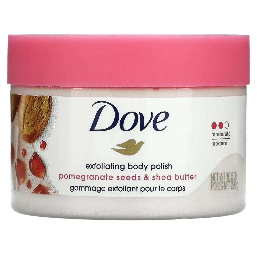 DOVE EXFOLIATING BODY POLISH (SCRUB)- POMEGRANATE SEEDS & SHEA BUTTER