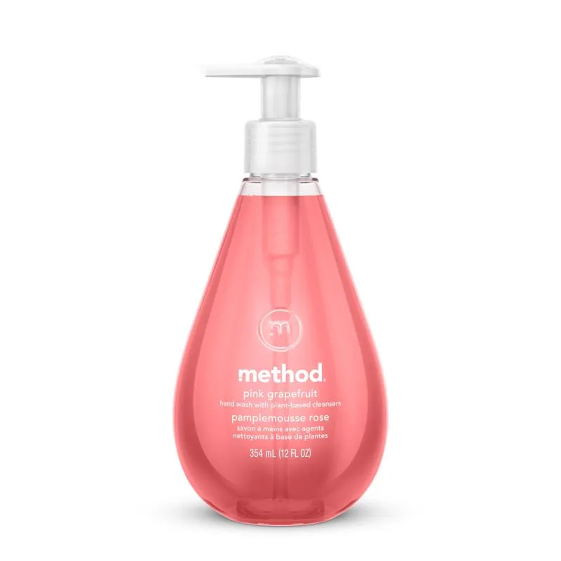 Method Pink Grapefruit Scent Gel Hand Wash 12 oz