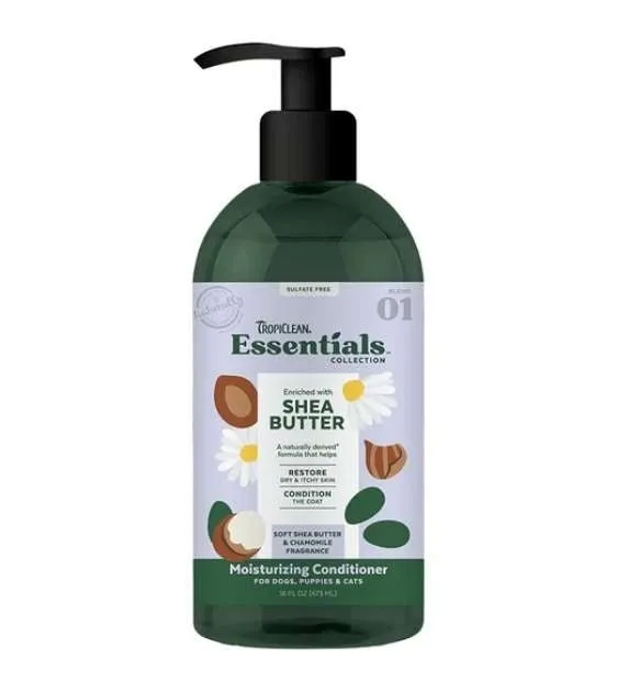 Tropiclean Essentials Shea Butter Moisturizing Conditioner For Puppies, Dogs & Cats